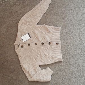 NWT Who What Wear Brown Button Sweater Size XS